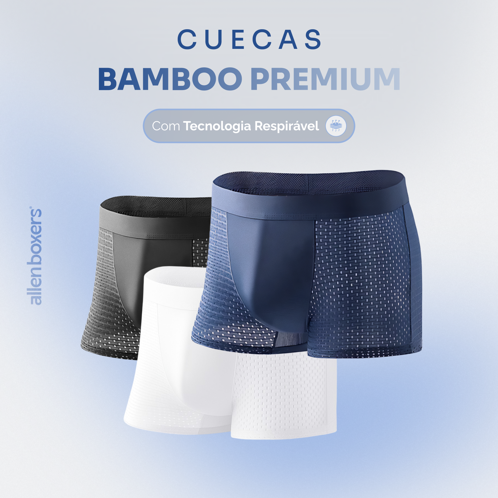 Kit Cuecas Bamboo Premium Respiráveis - Pague 4 Leve 8