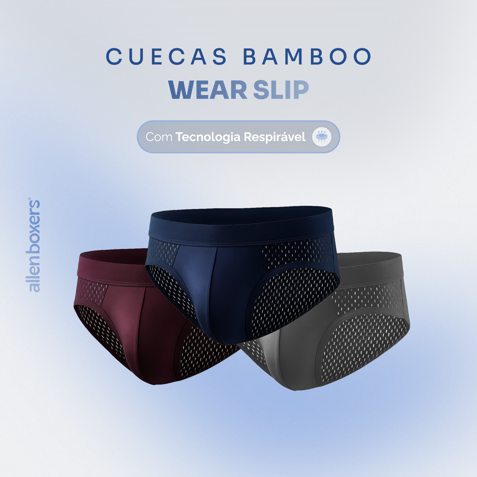 Cueca Bamboo Wear Slip - Pague 4 Leve 8 Peças