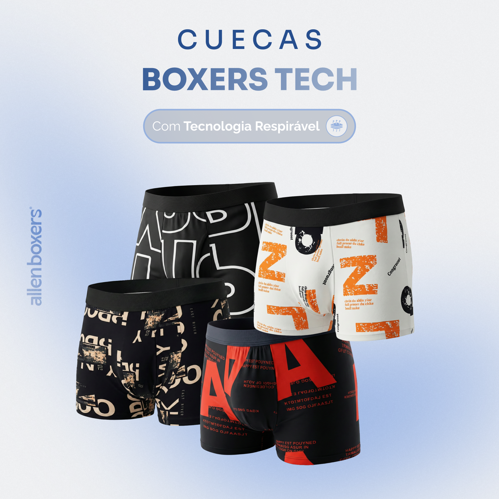 Boxers Tech - Pague 4 Leve 8 Peças