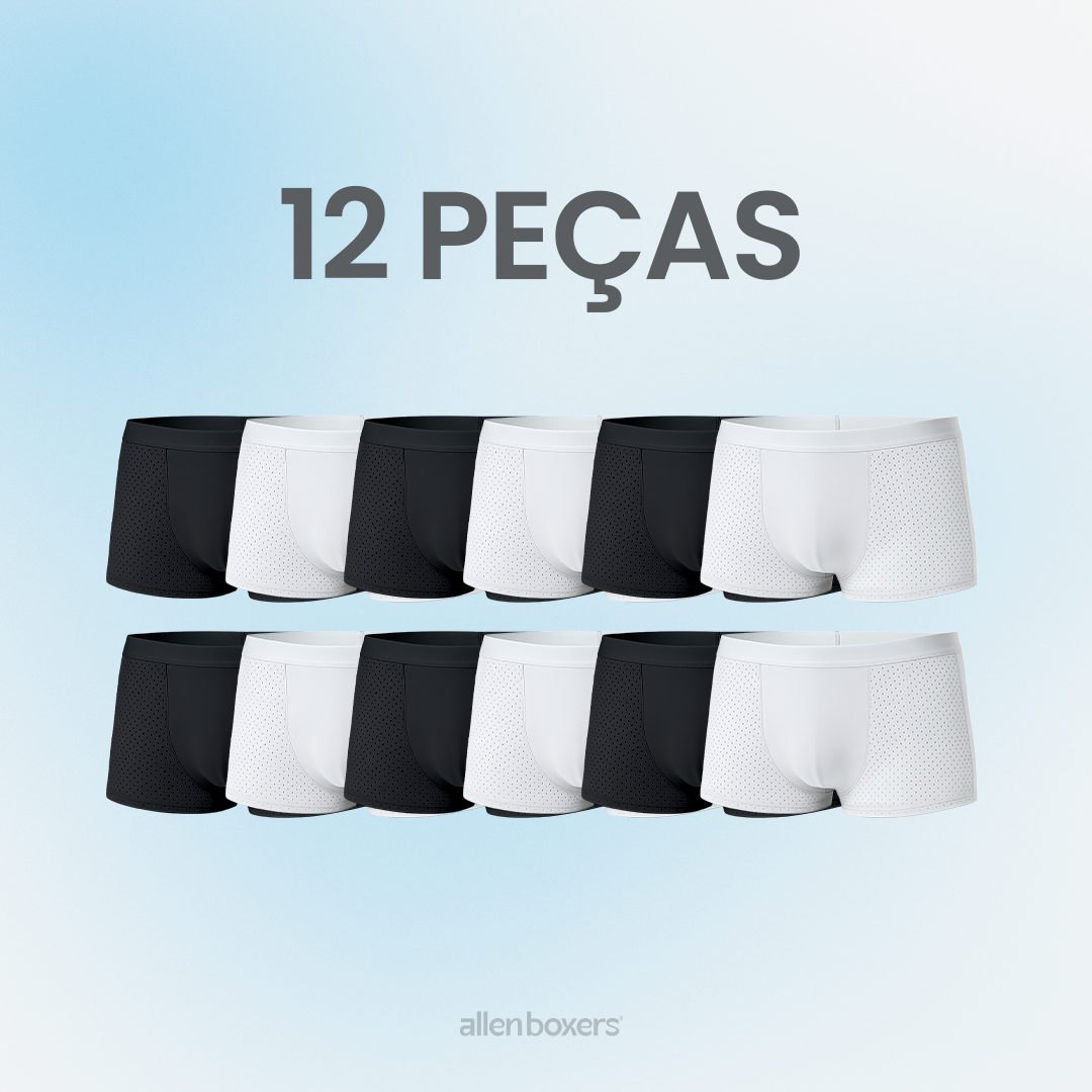 Kit Cuecas Bamboo Premium Respiráveis - Pague 6 Leve 12 Peças