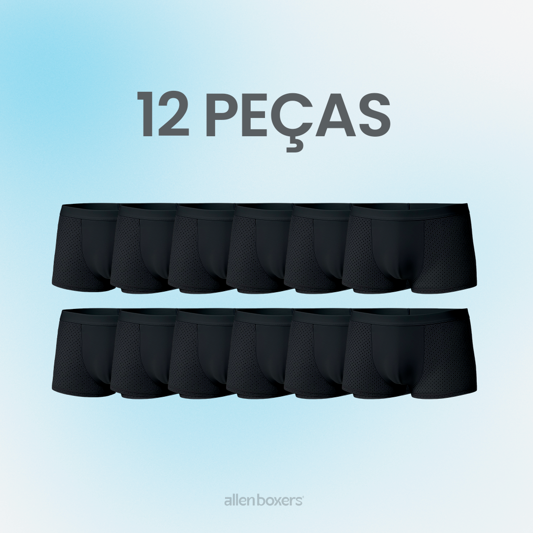 Kit Cuecas Bamboo Premium Respiráveis - Pague 6 Leve 12 Peças