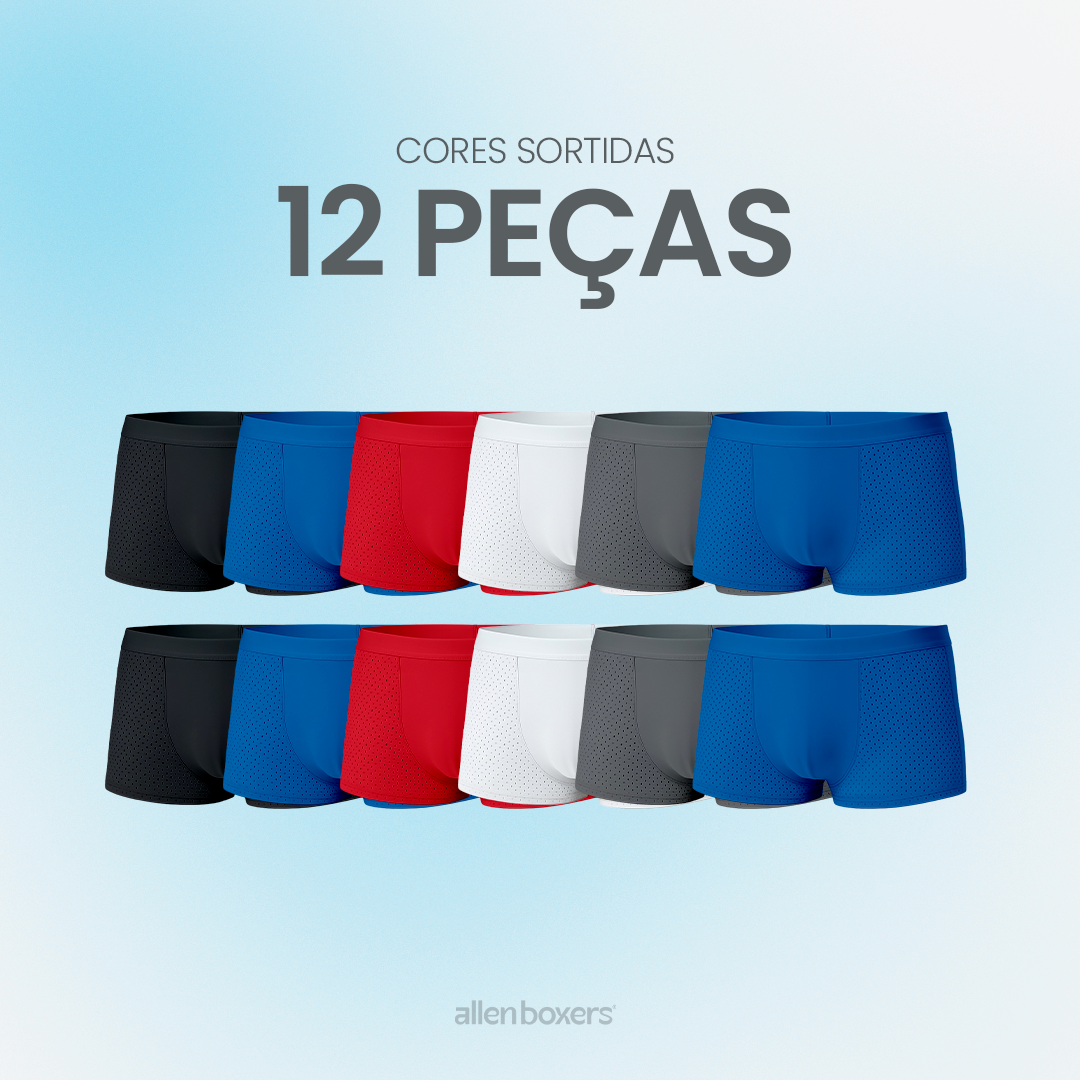 Kit Cuecas Bamboo Premium Respiráveis - Pague 6 Leve 12 Peças