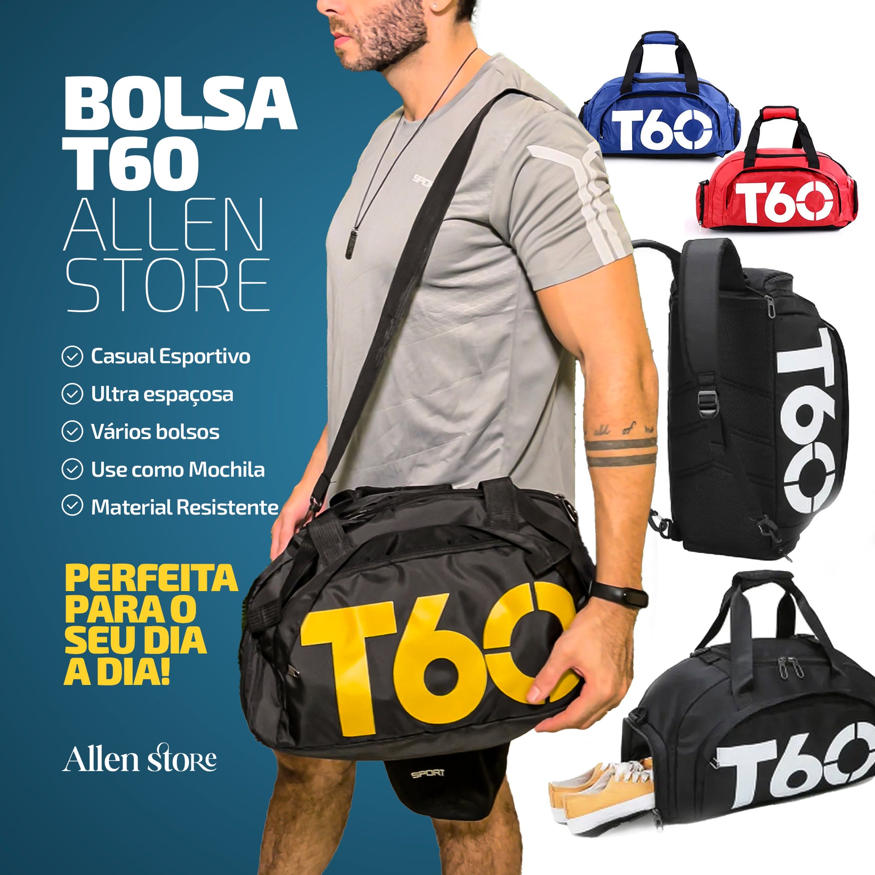 Bolsa - Mochila Allen T60 Impermeável - PROMOÇÃO
