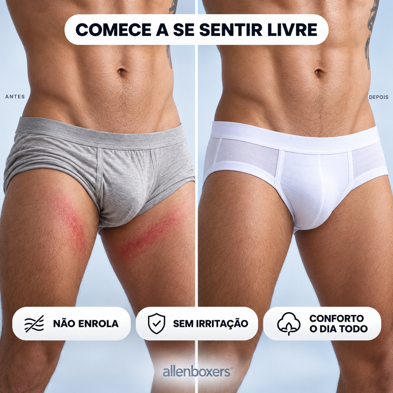 Cueca Slip Algodão Genuíno - Leve 5 e Pague 3