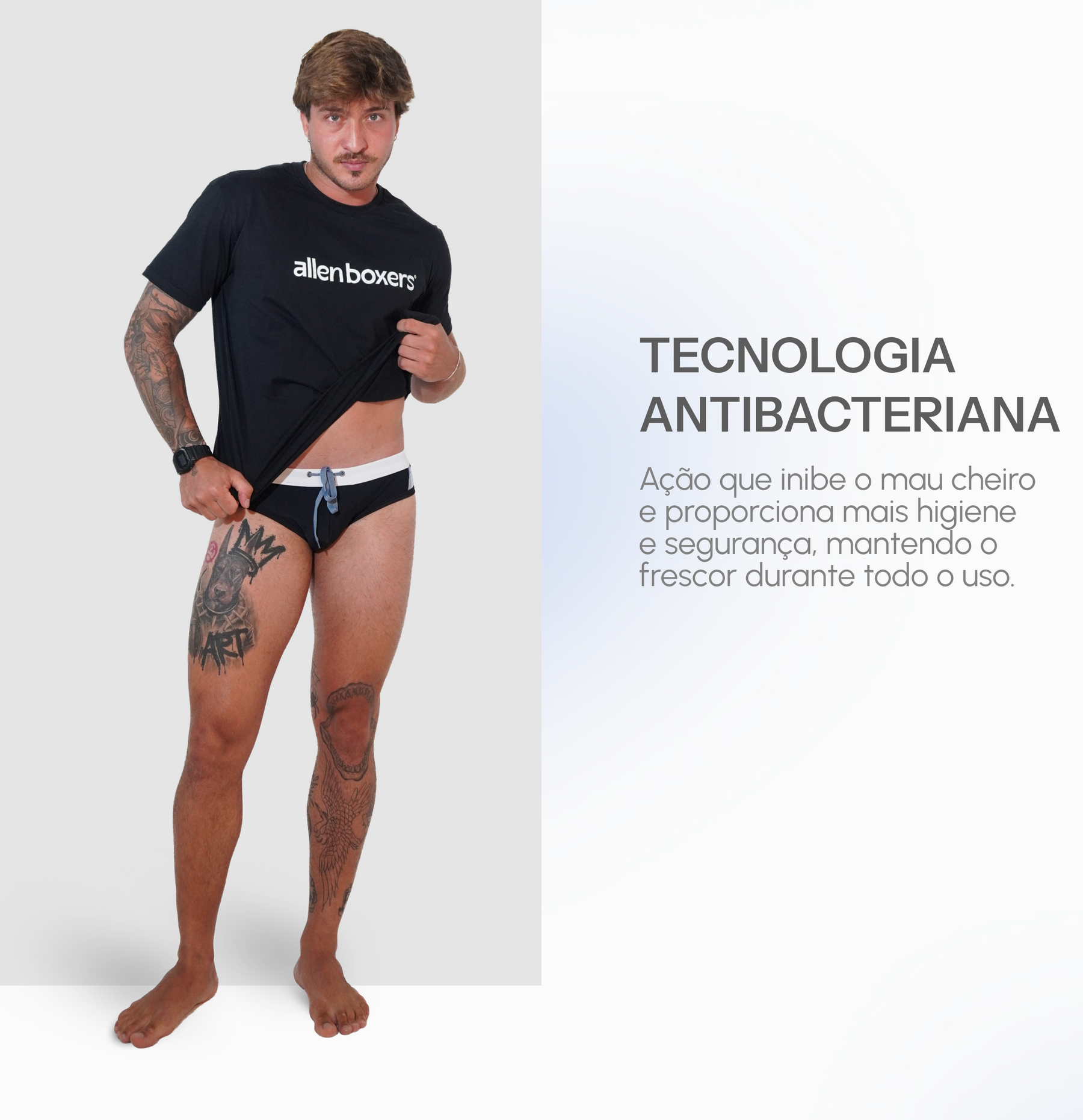 Sunga Cavada com Bolso Interno - Pague 1 Leve 2
