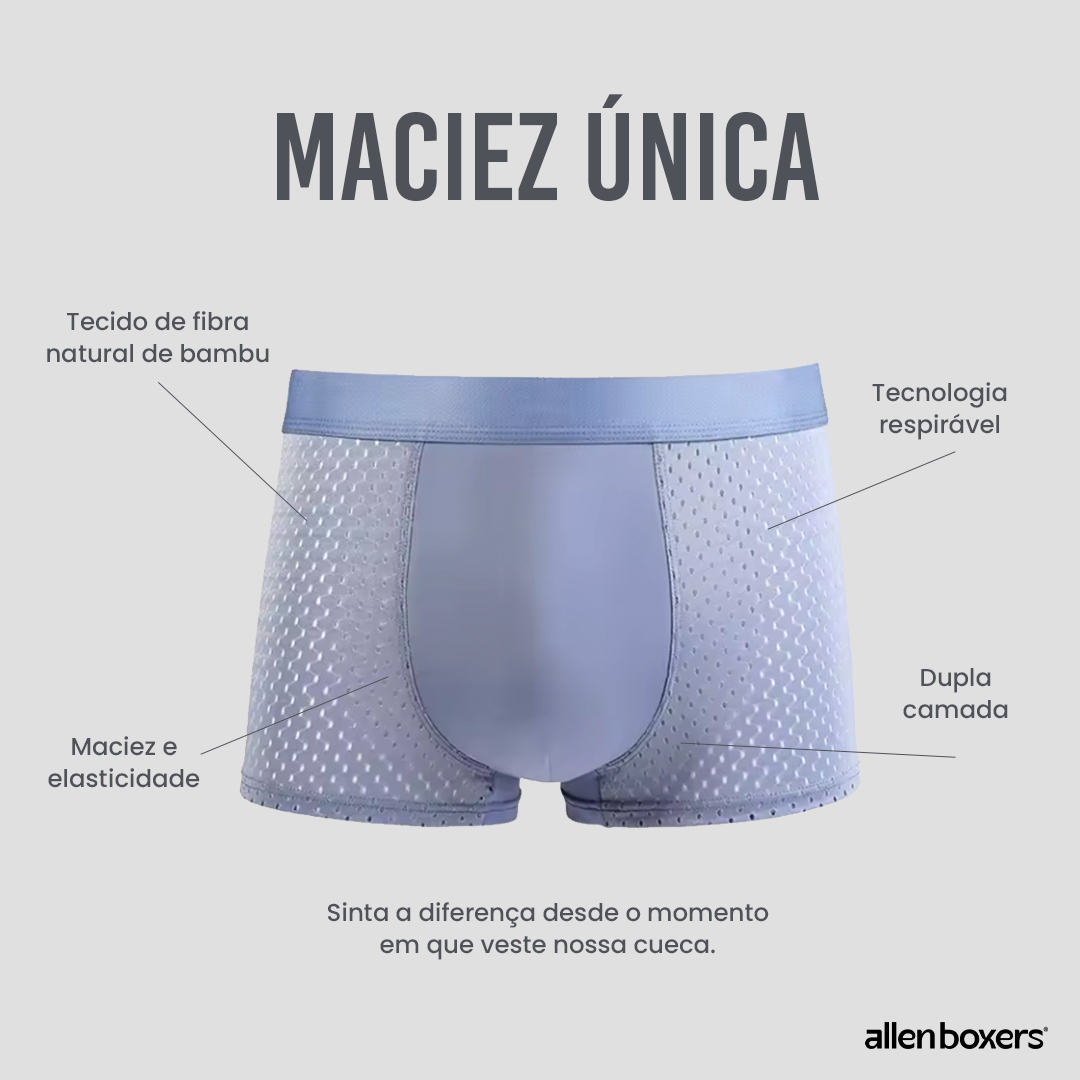 Cueca de Fibra Natural de Bambu Premium - Pack com 6 peças