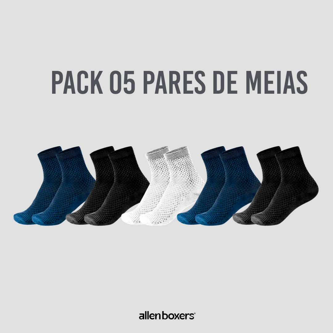 5 Cuecas Bamboo Wear + 5 Meias Respiráveis