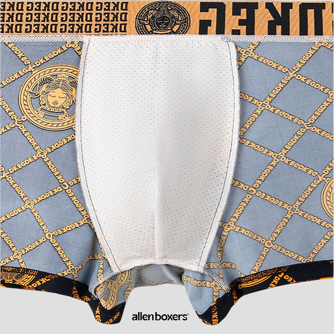Cueca Boxer de Seda Gelo Respirável - Pack 6 Unidades