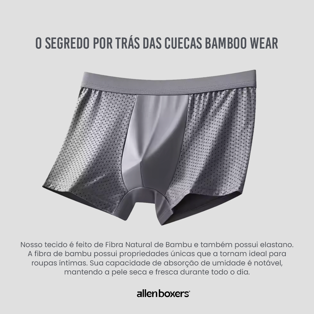 10 Cuecas Bamboo Wear + 8 Pares de Meias Respiráveis