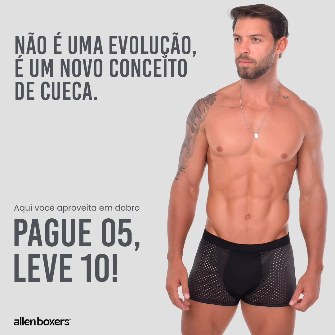 Kit Cuecas Premium Respiráveis - Compre 5 Leve 10