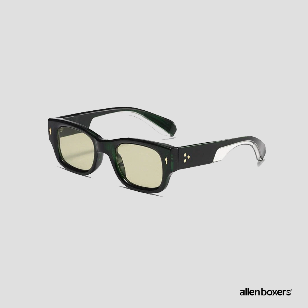 Óculos De Sol Quadrado Vintage Unissex Uv400 Double Oliver