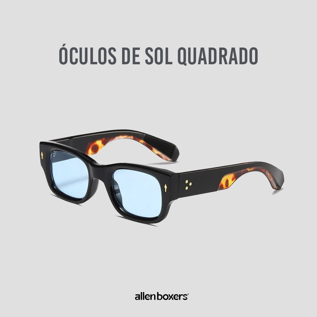 Óculos De Sol Quadrado Vintage Unissex Uv400 Double Oliver
