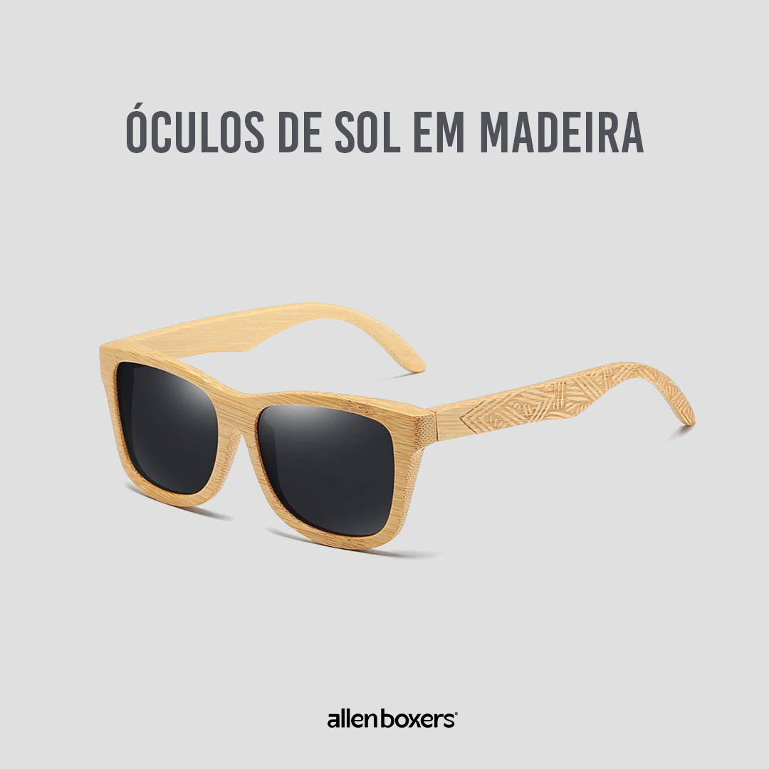 Óculos De Sol Em Madeira Polarizado Unissex - Bamboo