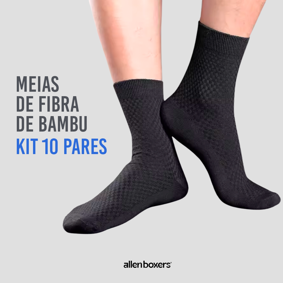 Pack com 10 Pares de Meias Bamboo Wear - Respirável