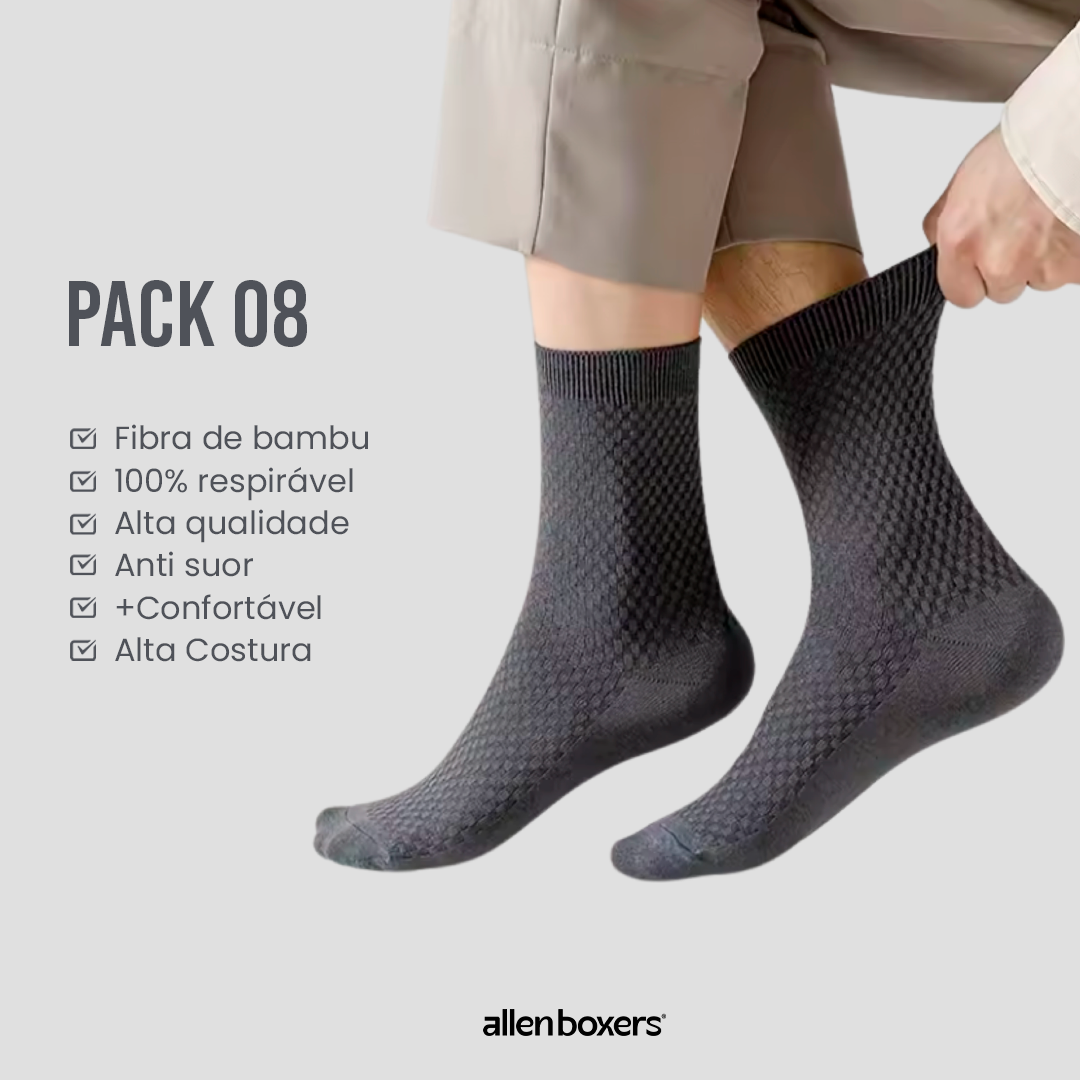 Pack com 08 Pares de Meias Respiráveis