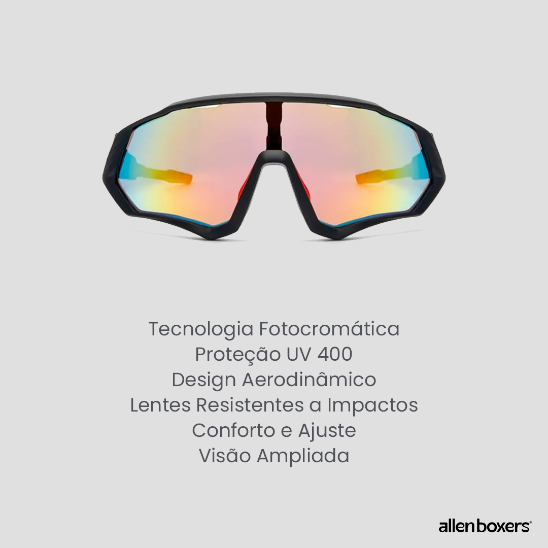 Óculos Aero Vision Ciclismo + Luvas Xtreme (Brinde)
