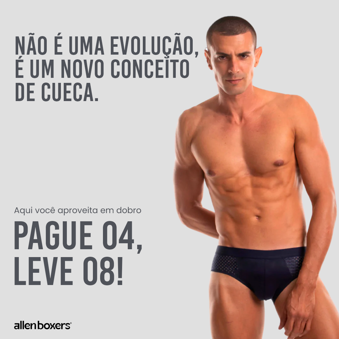 Cueca Bamboo Wear Slip - Pack com 8 peças