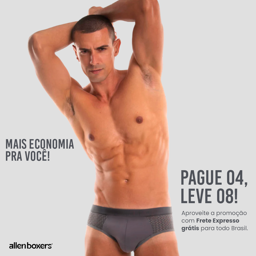 Cueca Bamboo Wear Slip - Pack com 8 peças