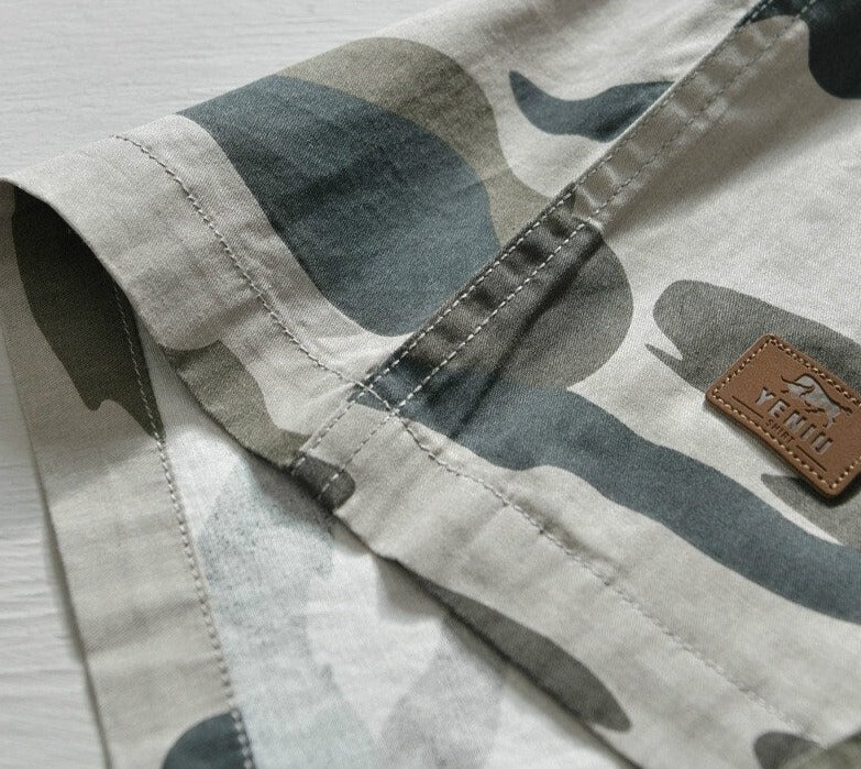 Camisa de Botão Camuflada