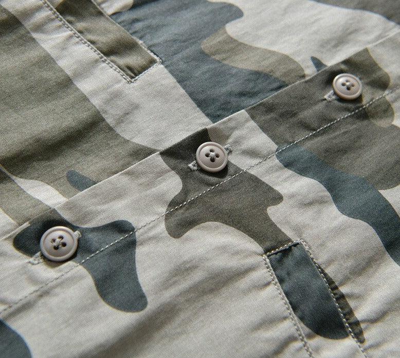 Camisa de Botão Camuflada