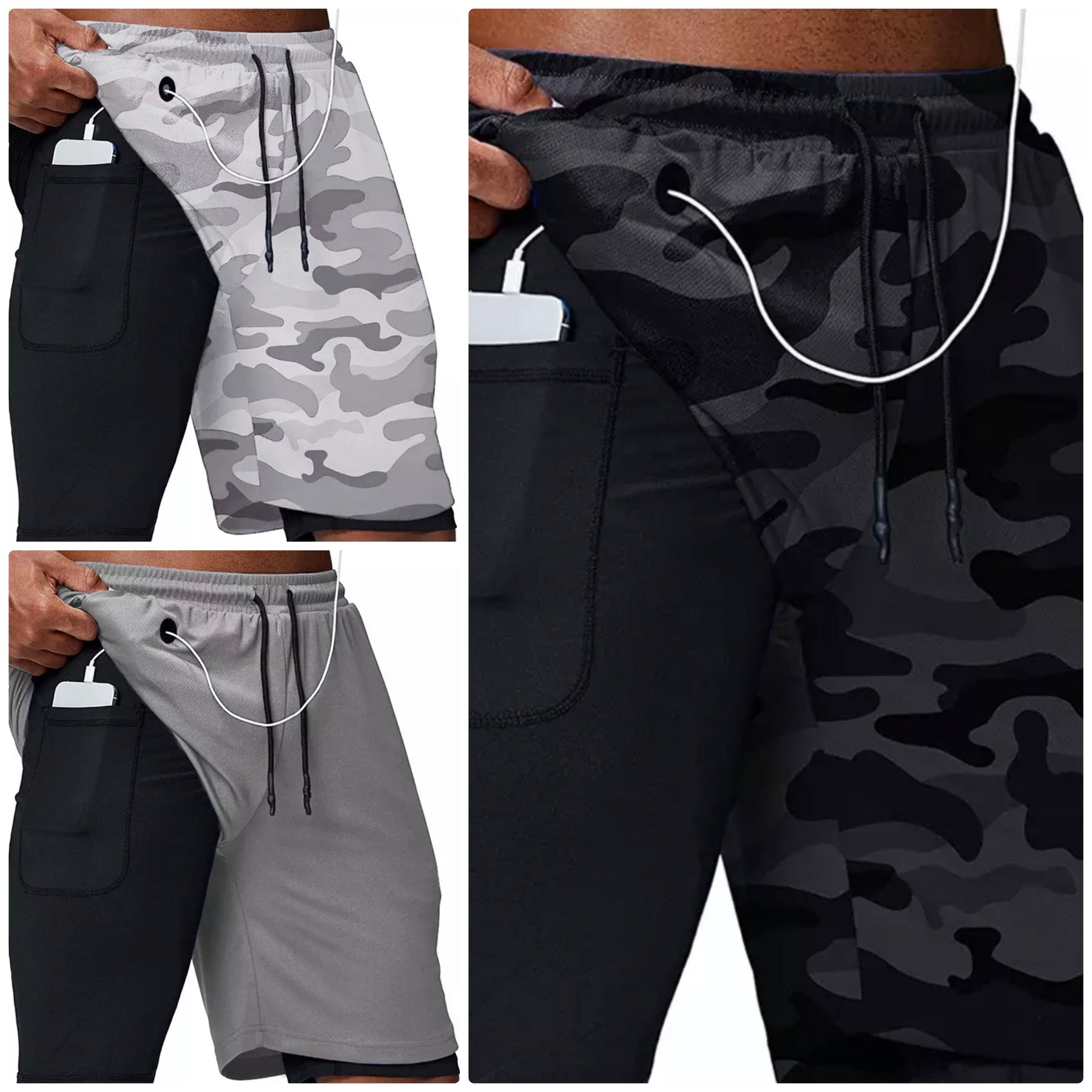 Shorts Masculino 2 Camadas - Compre 1 Leve 3