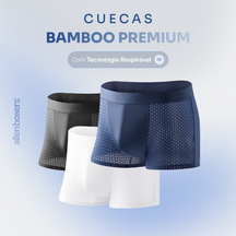 Kit Cuecas Bamboo Premium Respiráveis - Pague 6 Leve 12 peças