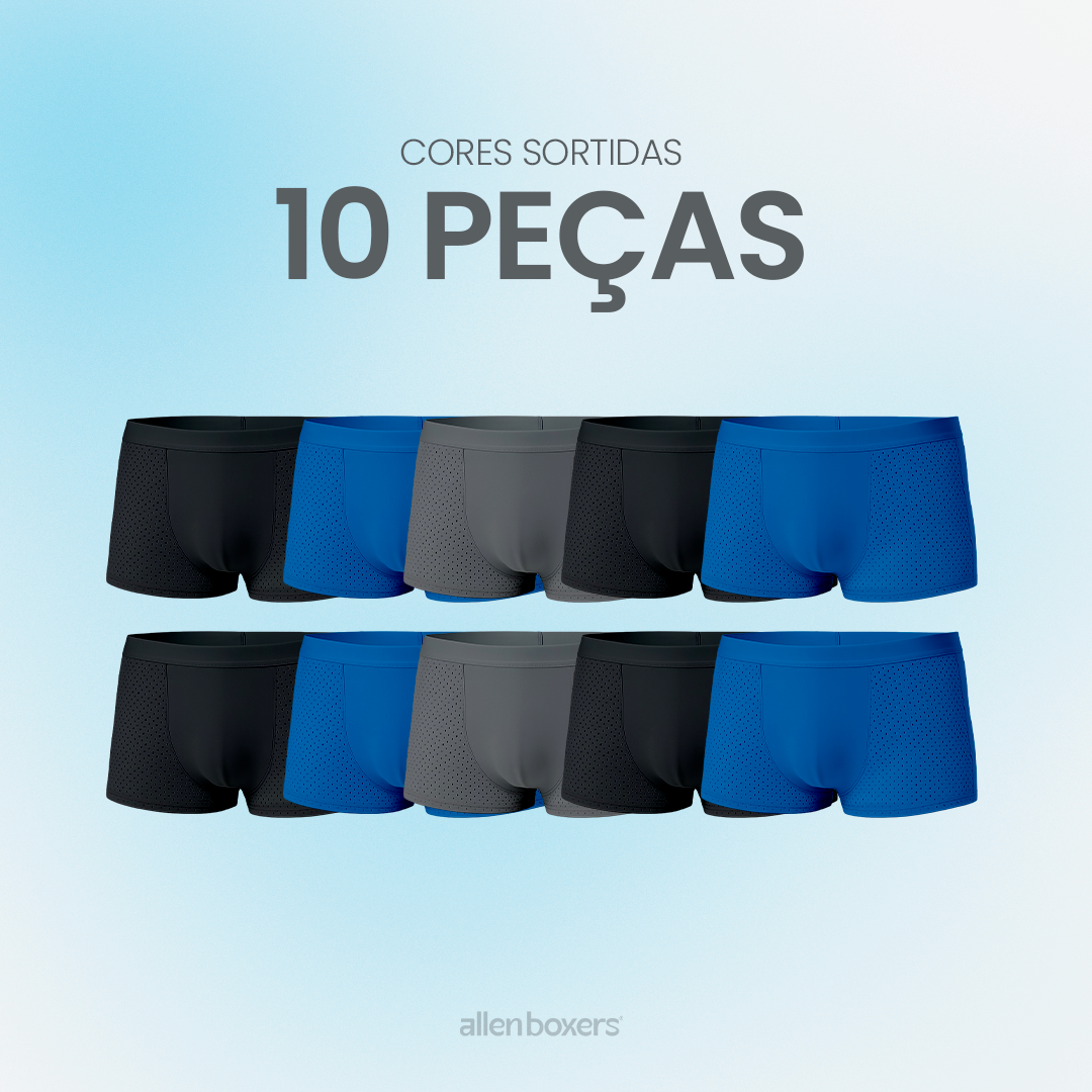 Kit Cuecas Bamboo Premium Respiráveis - Pague 5 Leve 10 Peças