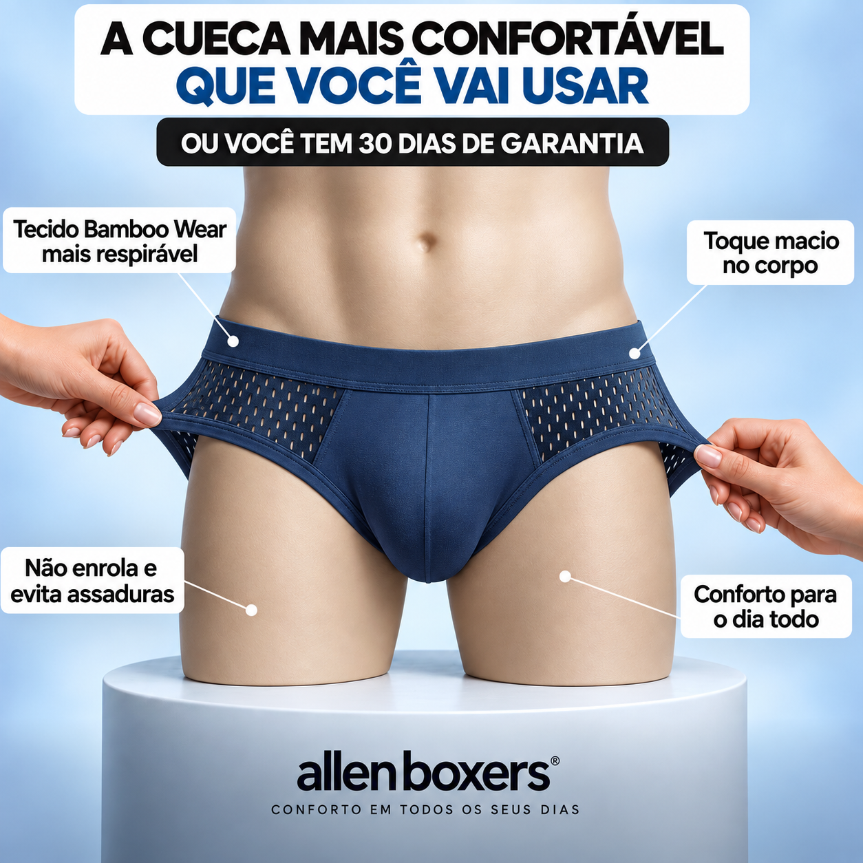 Cueca Bamboo Wear Slip - Leve 10 e Pague 5 Peças
