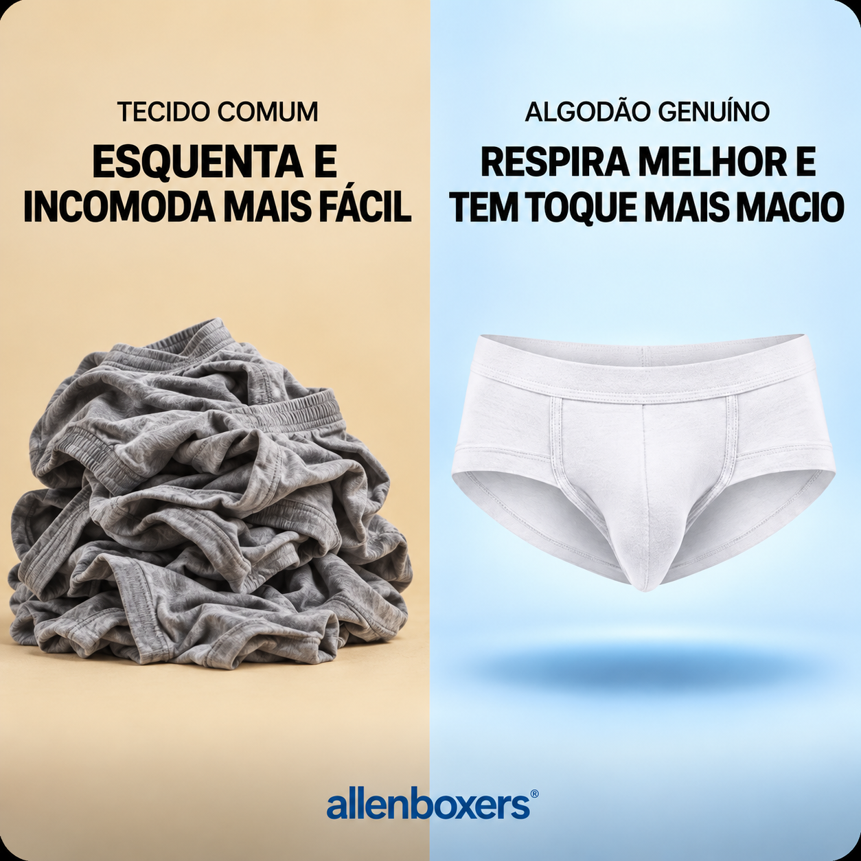 Cueca Slip Algodão Genuíno - Leve 5 e Pague 3