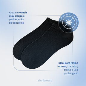 Pack com 10 Pares de Meias Bamboo Wear 100% Respirável - Cano Baixo