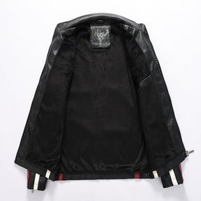 Jaqueta Masculina de Couro Revestido Motorcycle
