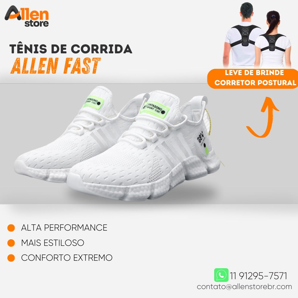 Tênis Allen Fast Ganhe de Brinde Corretor Postural