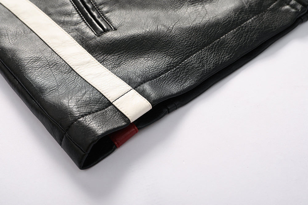 Jaqueta Masculina de Couro Revestido Motorcycle