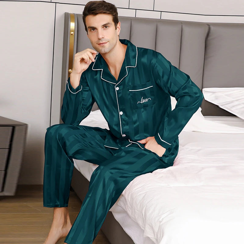Pijama de Gelo com Manga Longa - Estilo Fino Casual