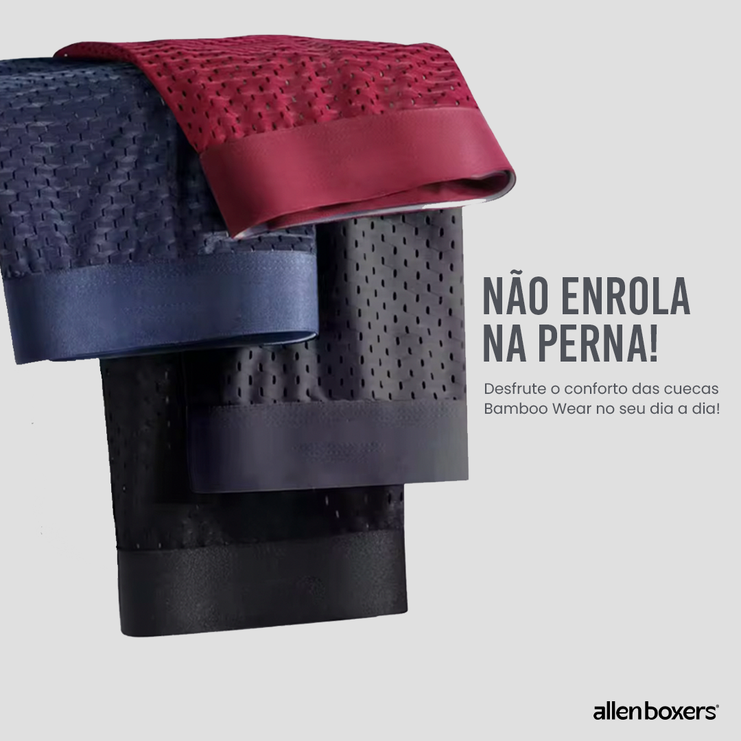 Cueca de Fibra Natural de Bambu Premium - Pack com 6 peças