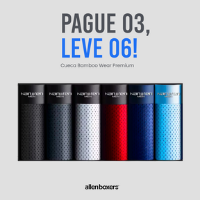 Cueca de Fibra Natural de Bambu Premium - Pack com 6 peças
