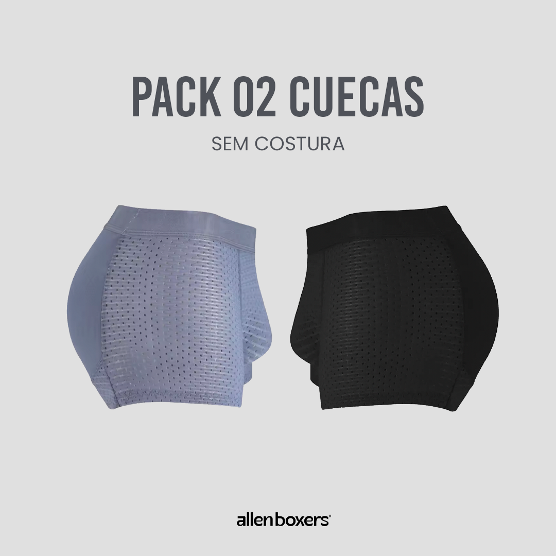 Cueca Boxer sem Costura - Pack 2 Unidades