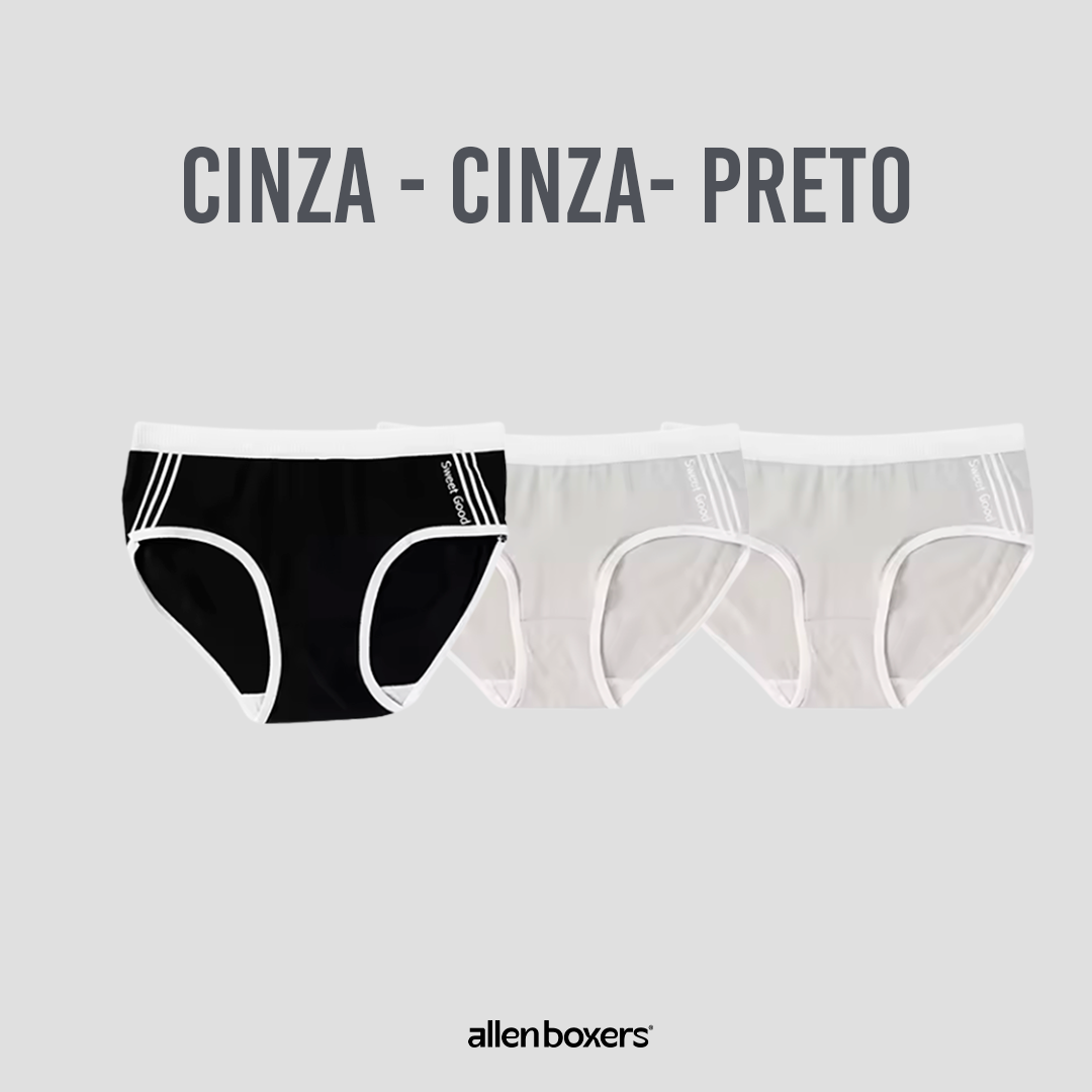 Cuecas Slip Algodão Genuíno - Pack 3 unidades