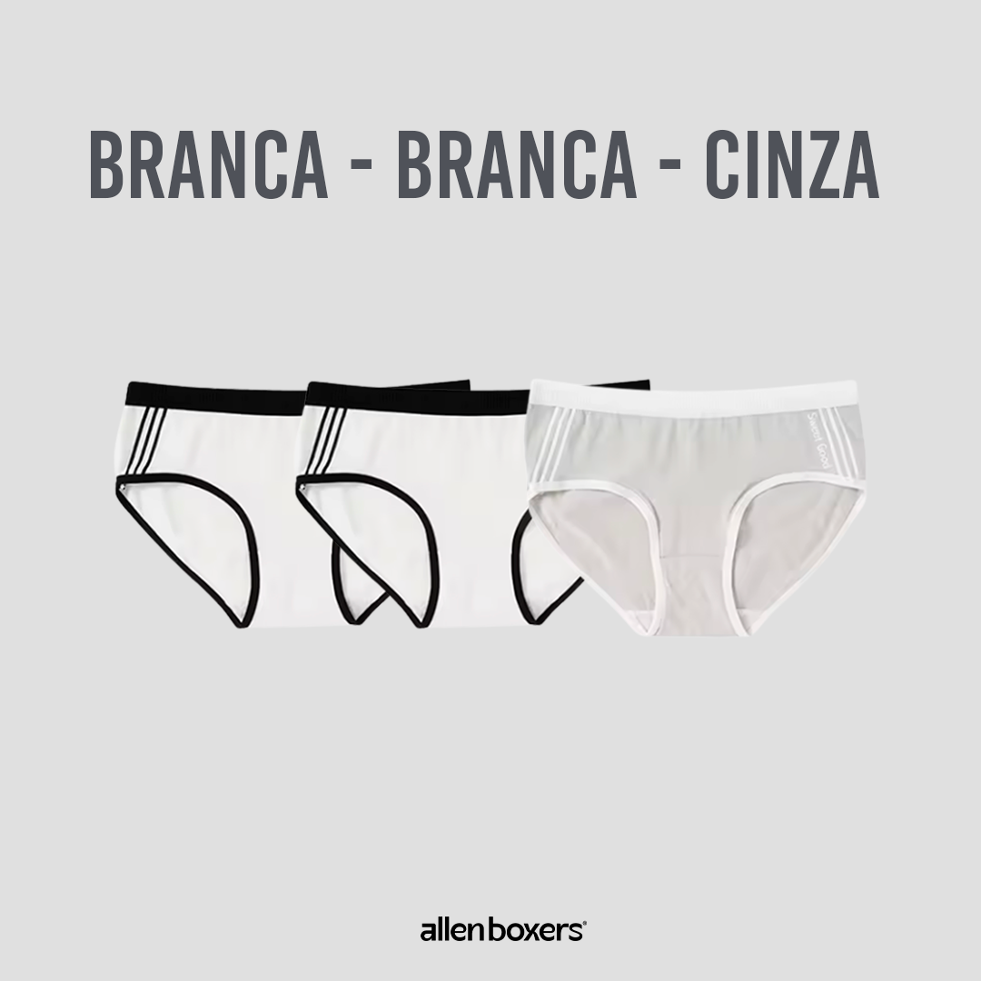 Cuecas Slip Algodão Genuíno - Pack 3 unidades