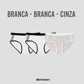 Cuecas Slip Algodão Genuíno - Pack 3 unidades