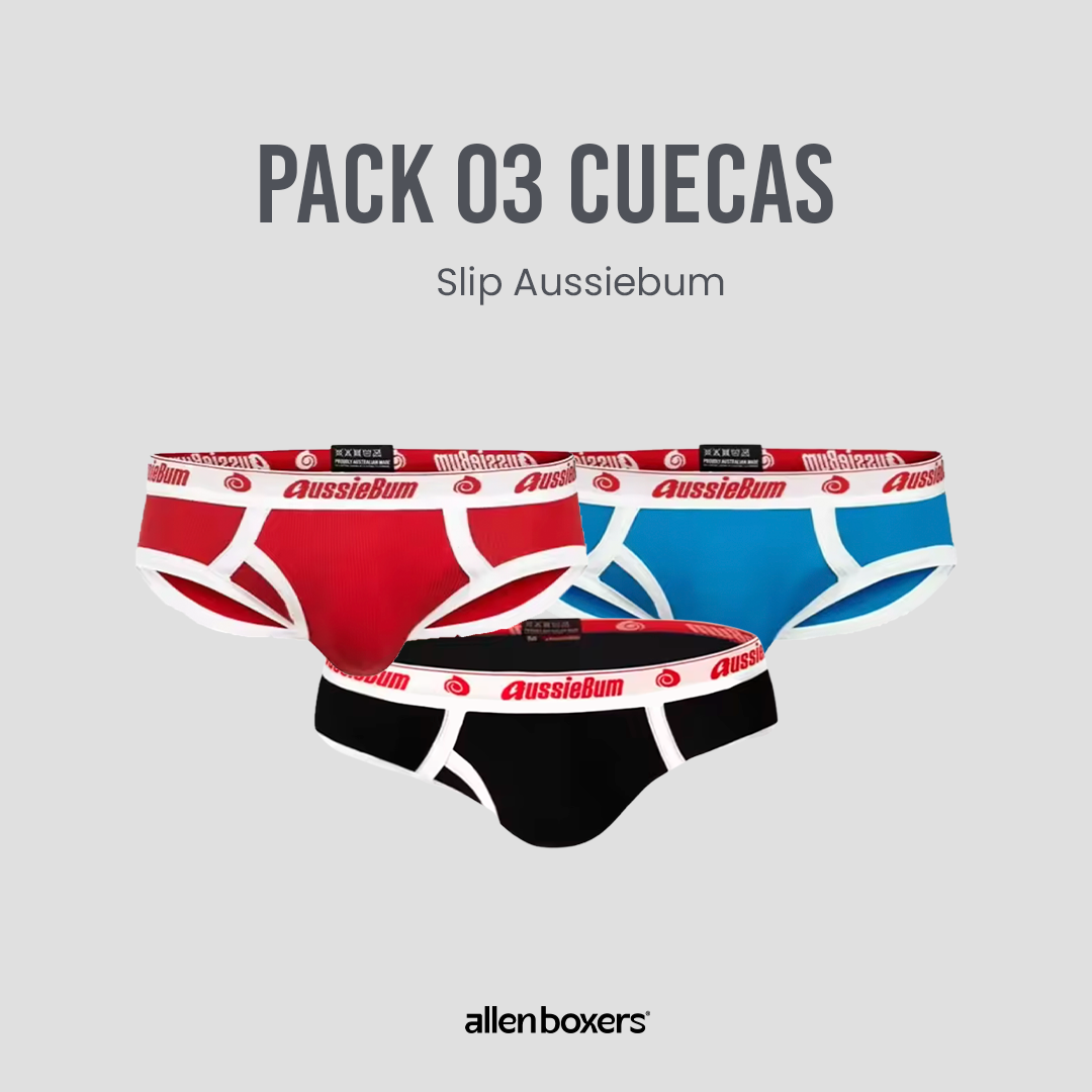 Cueca Slip Aussiebum - Pack 3 unidades