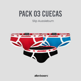 Cueca Slip Aussiebum - Pack 3 unidades