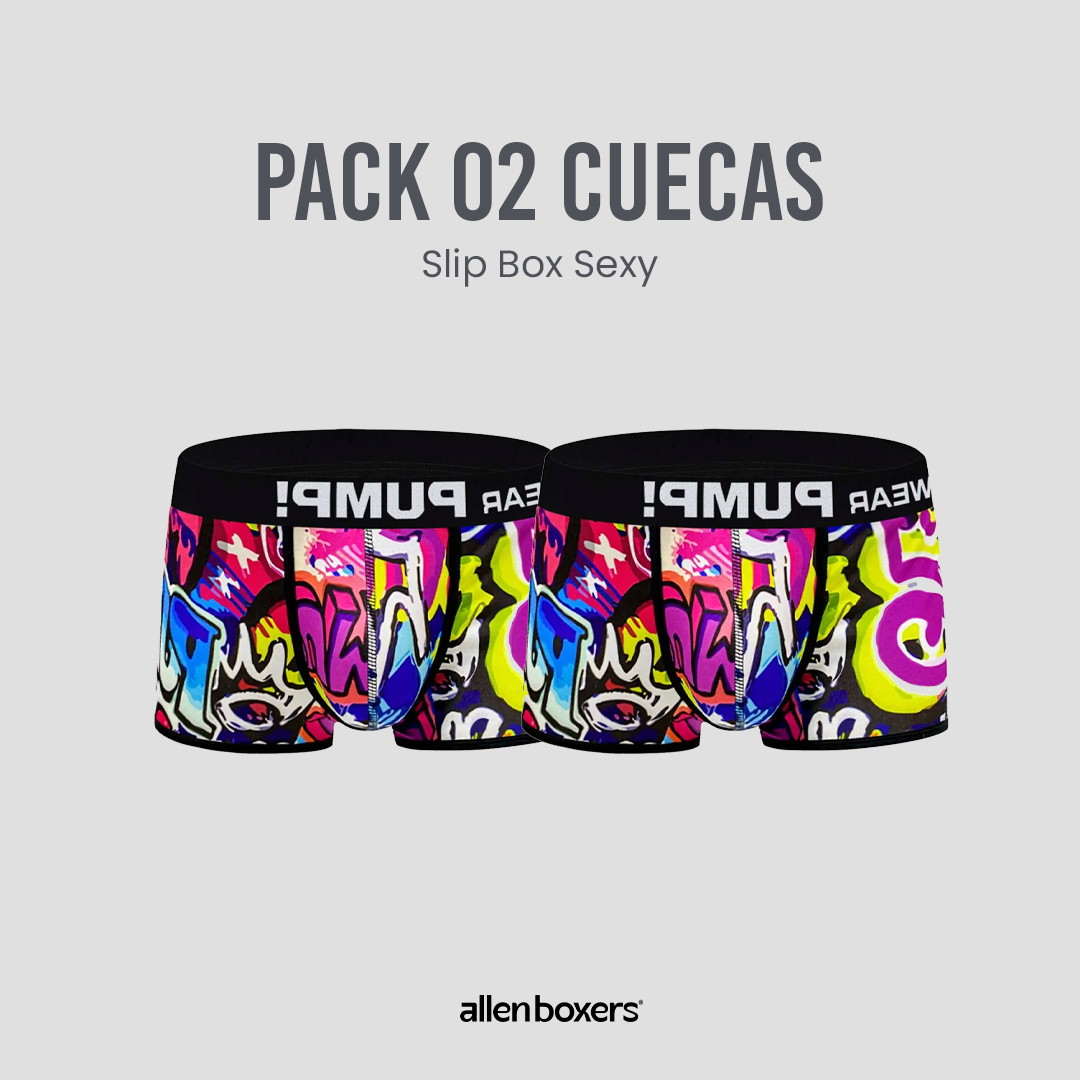 Cueca Slip Box Sexy - Pack 2 Unidades