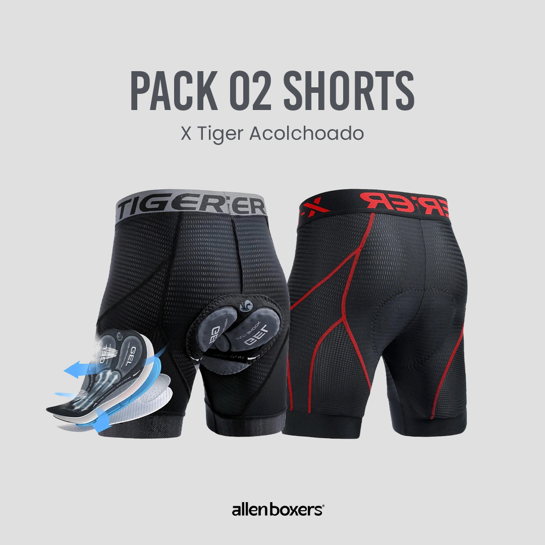 Shorts X Tiger Acolchoado - Pack 2 Unidades