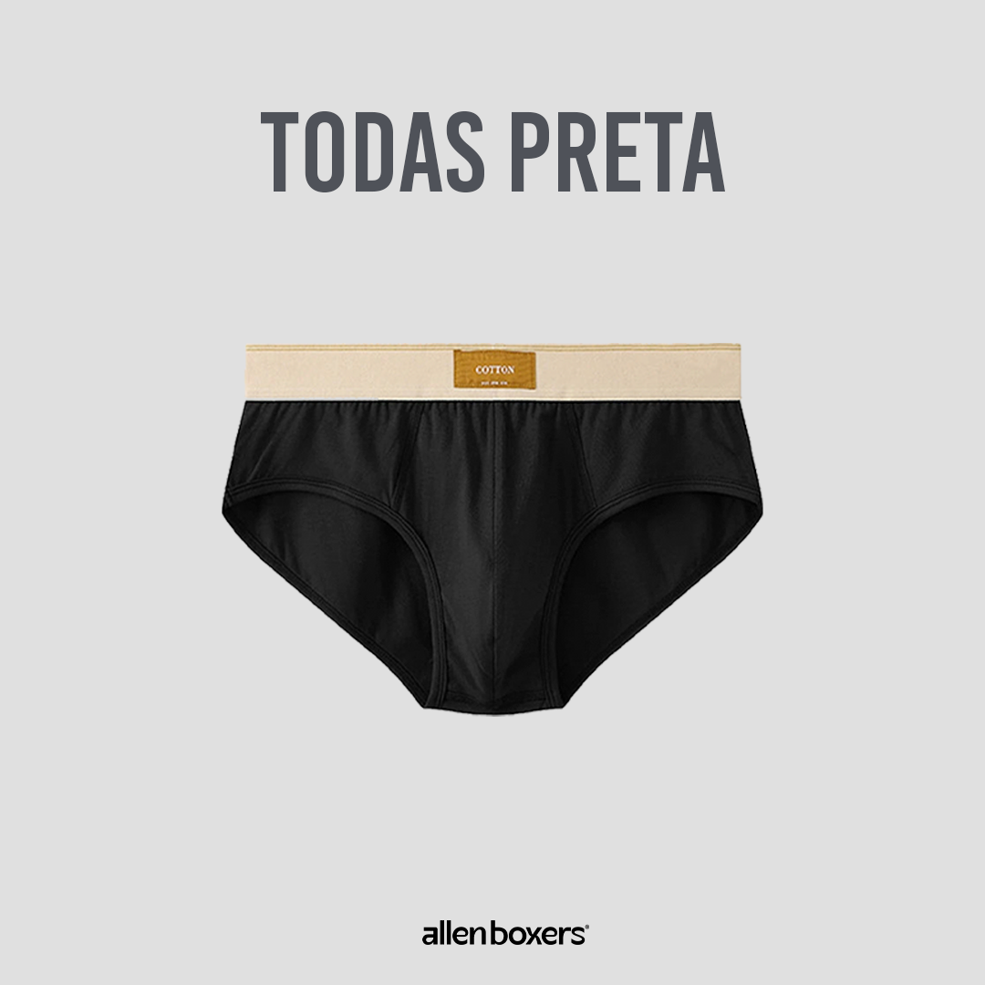 Cueca Slip de Algodão Genuíno- Pack 3 Unidades
