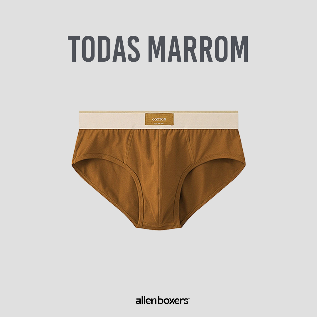 Cueca Slip de Algodão Genuíno- Pack 3 Unidades