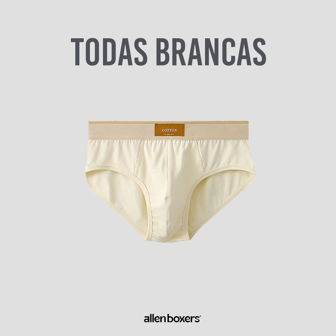 Cueca Slip de Algodão Genuíno- Pack 3 Unidades