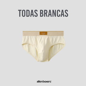 Cueca Slip de Algodão Genuíno- Pack 3 Unidades