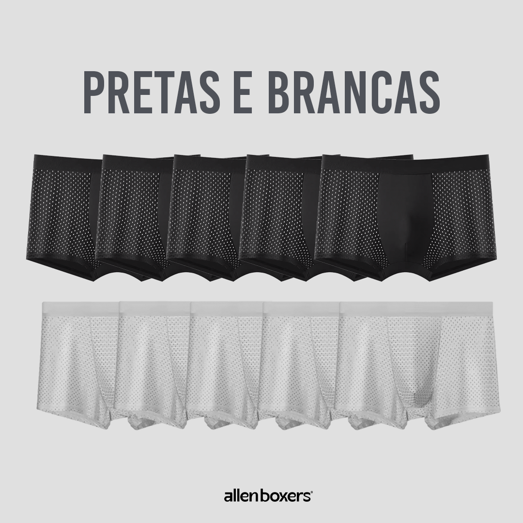 Kit Cuecas Premium Respiráveis - Compre 5 Leve 10