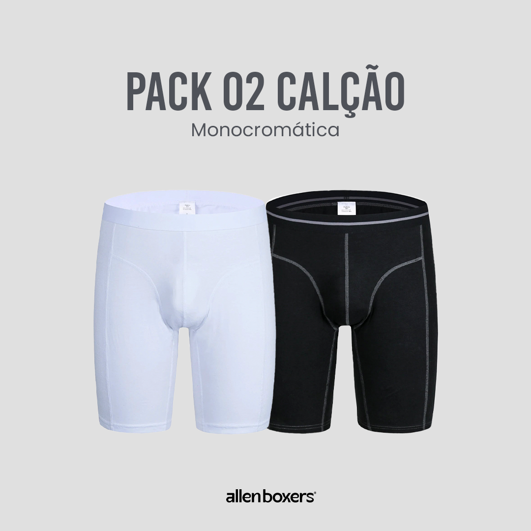 Calção Boxer Monocromática - Pack 2 Unidades